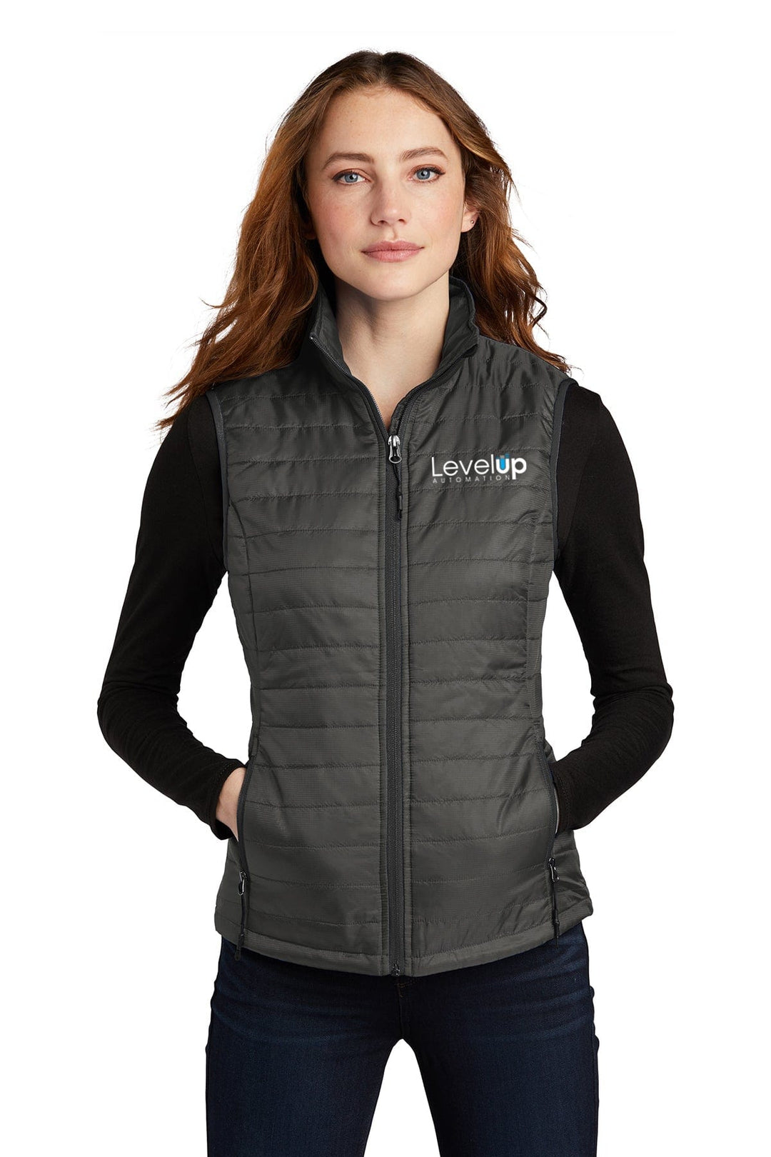 Level Up Automation Apparel & Accessories Women's Puffy Vest - Graphite